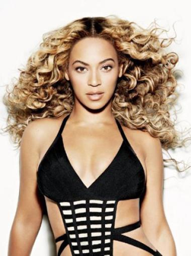 Neue Beyonce 18" Verdicken Echthaar Spitzen Perücken