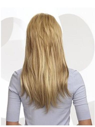 Dauerhafte Glatten Blonden Clip in Haar Extensions
