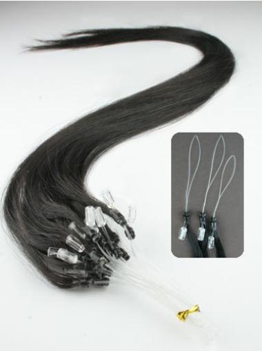 Stile Schwarzen Micro Loop Ring Haar Extensions