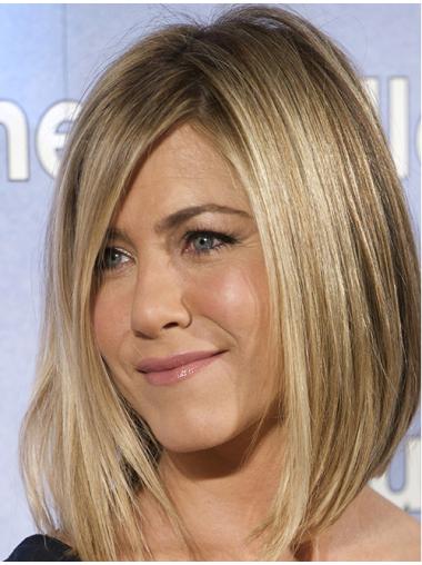Jennifer Anistons Halblange Glatte Blonde Zierliche Perücken