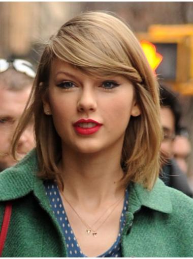 Taylor Swifts Halblange Glatte Blonde Preiswerte Perücken