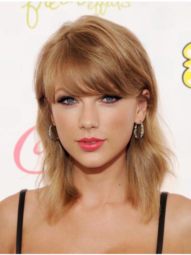 Taylor Swifts Halblange Gewellte Blonde Süβe Perücken