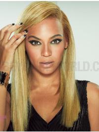 Beyonces Lange Glatte Blonde Billige Perücken